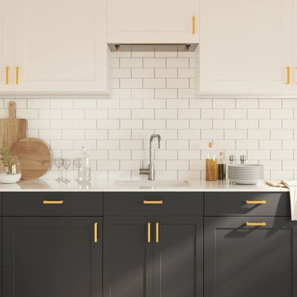 Maniglie per Mobili 20 pz Oro 96 mm in Acciaio Inox