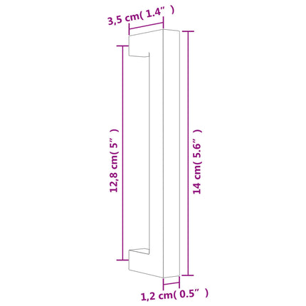 Maniglie per Mobili 20 pz Bronzo 128 mm in Acciaio Inox