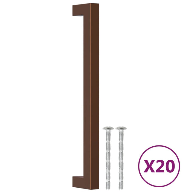 Maniglie per Mobili 20 pz Bronzo 192 mm in Acciaio Inox