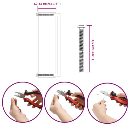 Maniglie per Mobili 20 pz Nere 320 mm in Acciaio Inox