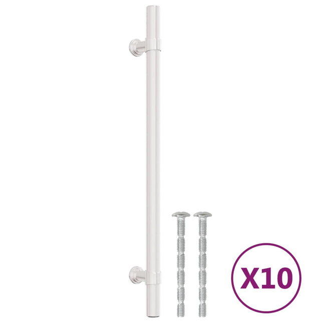 Maniglie per Mobili 10 pz Argento 192 mm in Acciaio Inox