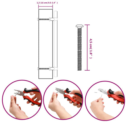Maniglie per Mobili 10 pz Nere 192 mm in Acciaio Inox