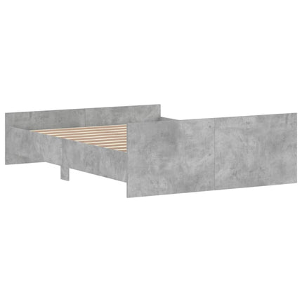 Giroletto con Testiera e Pediera Grigio Cemento 135x190 cm