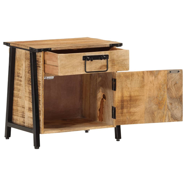 Comodino 40x30x42 cm in Legno Massello di Mango