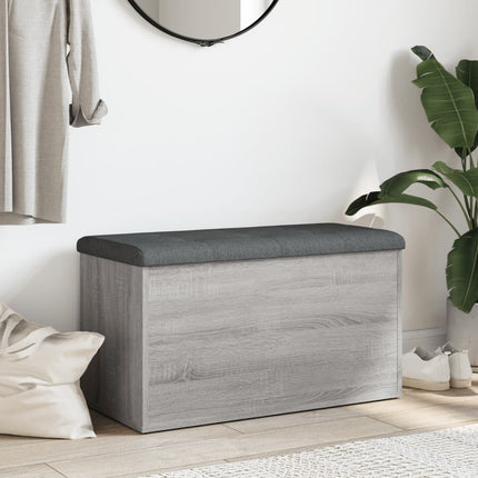 Panca Portaoggetti Grigio Sonoma 82x42x45 cm Legno Multistrato