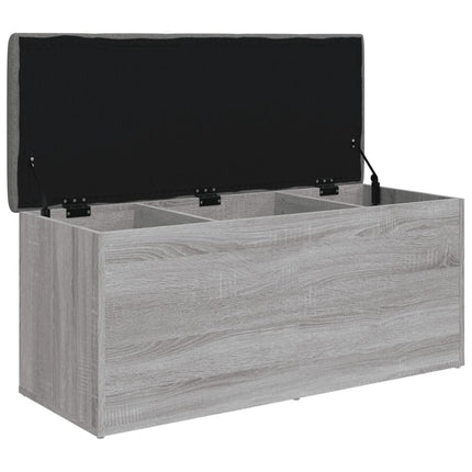 Panca Portaoggetti Grigio Sonoma 102x42x45 cm Legno Multistrato