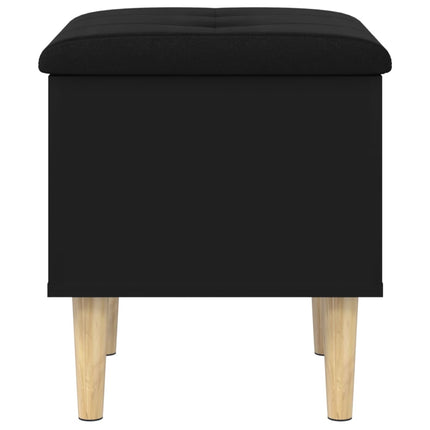 Panca Portaoggetti Nera 42x42x46 cm in Legno Multistrato