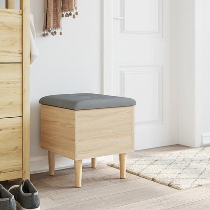 Panca Portaoggetti Rovere Sonoma 42x42x46 cm Legno Multistrato