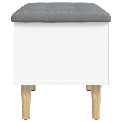 Panca Portaoggetti Bianca 62x42x46 cm in Legno Multistrato