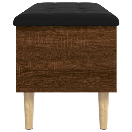 Panca Portaoggetti Rovere Marrone 102x42x46cm Legno Multistrato