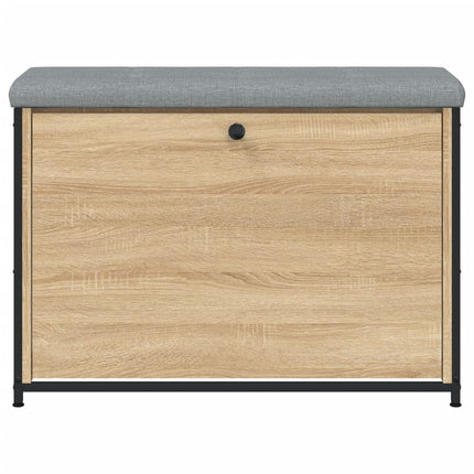 Panca Portascarpe Cassetto Ribaltabile Rovere Sonoma 82x32x56cm