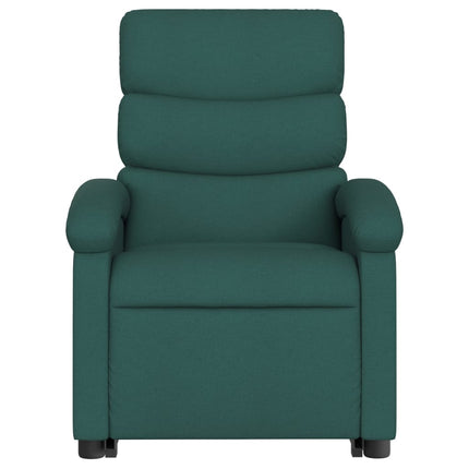 Poltrona Alzapersona Reclinabile Verde Scuro in Tessuto