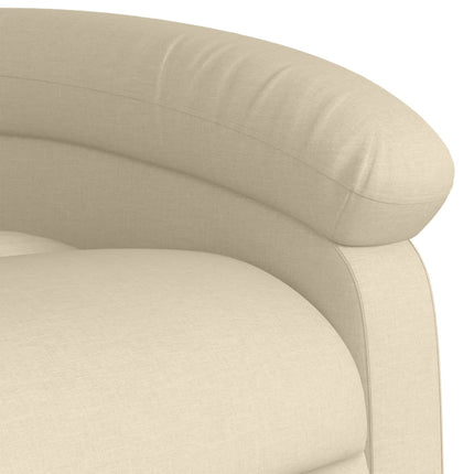 Poltrona Alzapersona Reclinabile Elettrica Crema in Tessuto