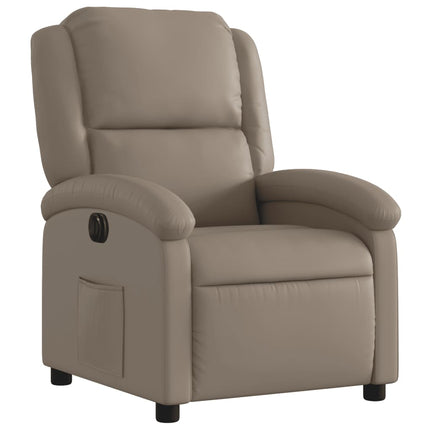 Poltrona Reclinabile Elettrica Cappuccino in Similpelle
