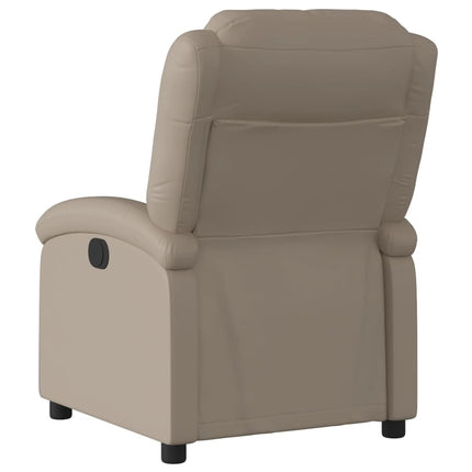 Poltrona Reclinabile Elettrica Cappuccino in Similpelle
