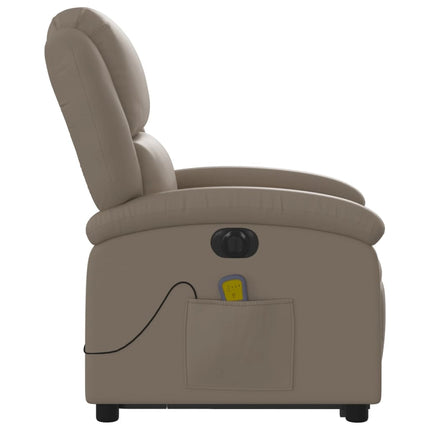 Poltrona Alzapersona Massaggio Elettrica Cappuccino Similpelle