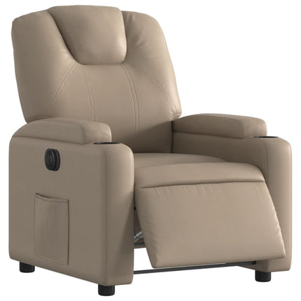 Poltrona Reclinabile Elettrica Cappuccino in Similpelle