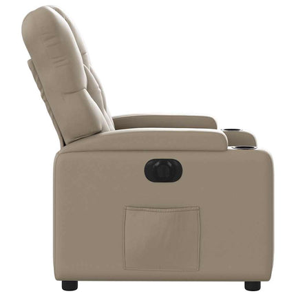 Poltrona Reclinabile Elettrica Cappuccino in Similpelle