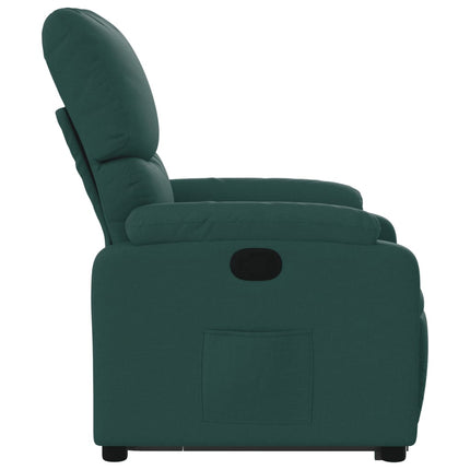 Poltrona Alzapersona Reclinabile Verde Scuro in Tessuto
