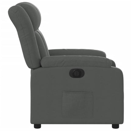 Poltrona Elettrica Reclinabile Grigio Scuro in Tessuto