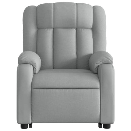 Poltrona Reclinante Alzapersona Elettrica Grigio Chiaro Tessuto