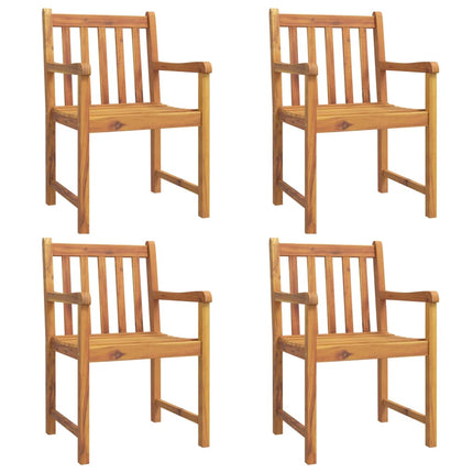 Sedie da Giardino 4 pz 56x55,5x90 cm Legno Massello di Acacia