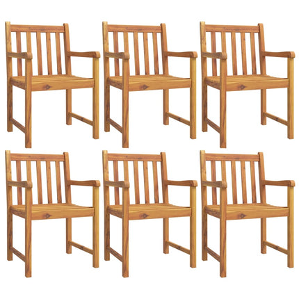 Set da Pranzo da Giardino 7 pz in Legno Massello di Acacia