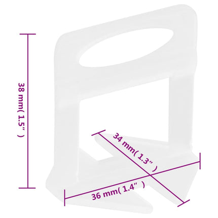 Sistema di Livellamento per Piastrelle 250 Cunei 500 Clip 1 mm