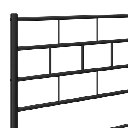 Giroletto senza Materaso con Pediera in Metallo Nero 160x200 cm