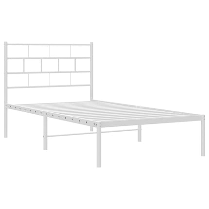 Giroletto senza Materaso con Testiera Metallo Bianco 75x190 cm
