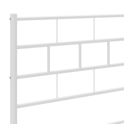 Giroletto con Testiera e Pediera Metallo Bianco 100x200 cm