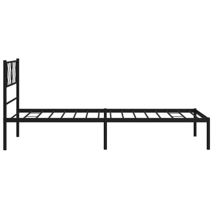 Giroletto con Testiera Metallo Nero 100x200 cm