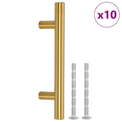 Maniglie per Mobili 10pz Oro 64mm in Acciaio Inox