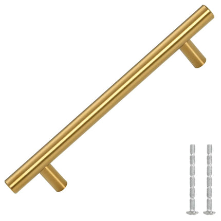 Maniglie per Mobili 10pz Oro 128mm in Acciaio Inox