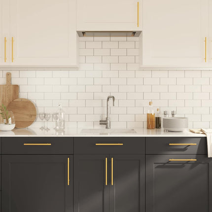 Maniglie per Mobili 10pz Oro 160mm in Acciaio Inox