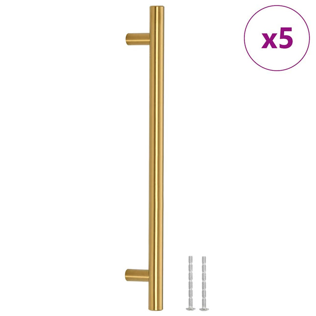 Maniglie per Mobili 5pz Oro 192mm in Acciaio Inox