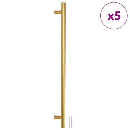 Maniglie per Mobili 5pz Oro 480mm in Acciaio Inox