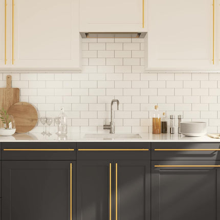 Maniglie per Mobili 5pz Oro 480mm in Acciaio Inox