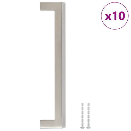 Maniglie per Mobili 10pz Argento 160mm in Acciaio Inox