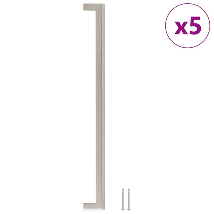 Maniglie per Mobili 5pz Argento 320mm in Acciaio Inox