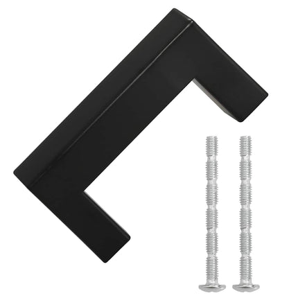 Maniglie per Mobili 10pz Nere 64mm in Acciaio Inox