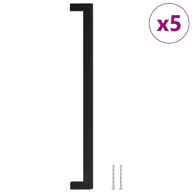 Maniglie per Mobili 5pz Nere 320mm in Acciaio Inox
