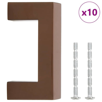 Maniglie per Mobili 10pz Bronzo 64mm in Acciaio Inox
