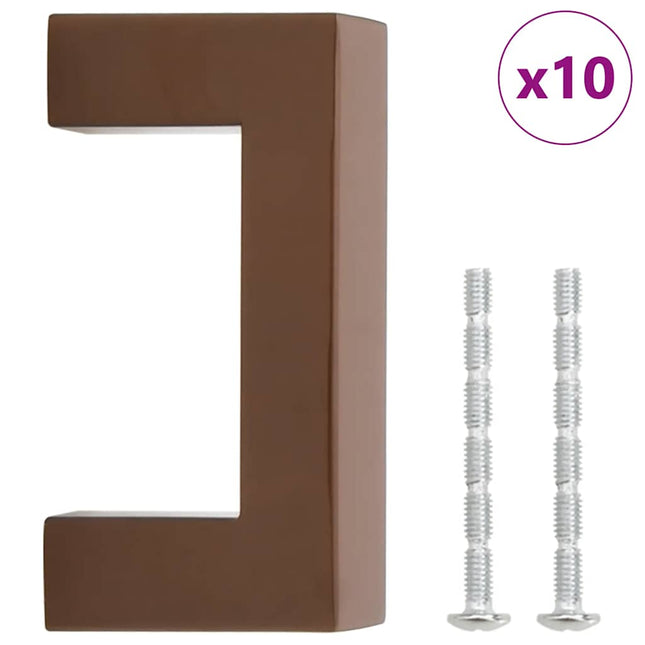 Maniglie per Mobili 10pz Bronzo 64mm in Acciaio Inox