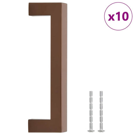 Maniglie per Mobili 10pz Bronzo 128mm in Acciaio Inox