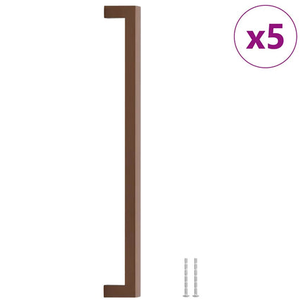 Maniglie per Mobili 5pz Bronzo 320mm in Acciaio Inox