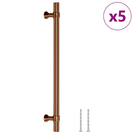 Maniglie per Mobili 5pz Bronzo 192mm in Acciaio Inox