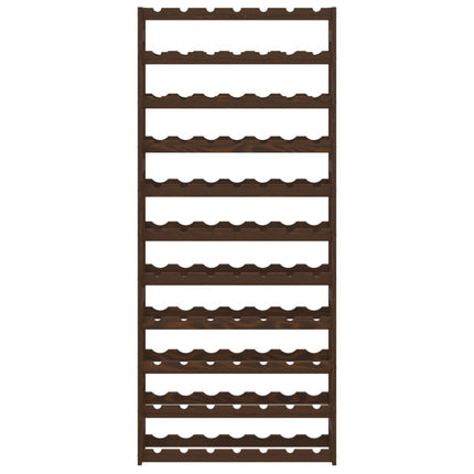 Portabottiglie per 77 Bottiglie Marrone Legno Massello di Pino