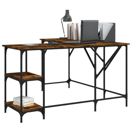 Scrivania Rovere Fumo 139x139x75 cm in Legno Multistrato