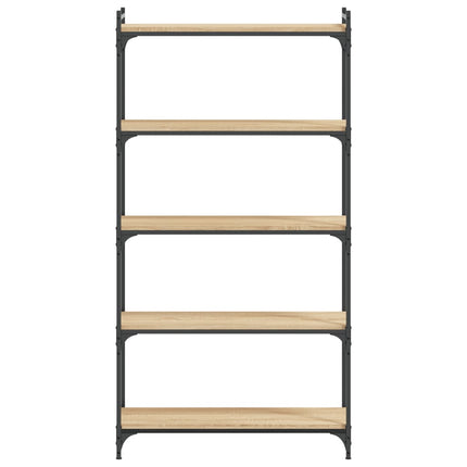 Libreria 5 Ripiani Rovere Sonoma 80x30x154 cm Legno Multistrato